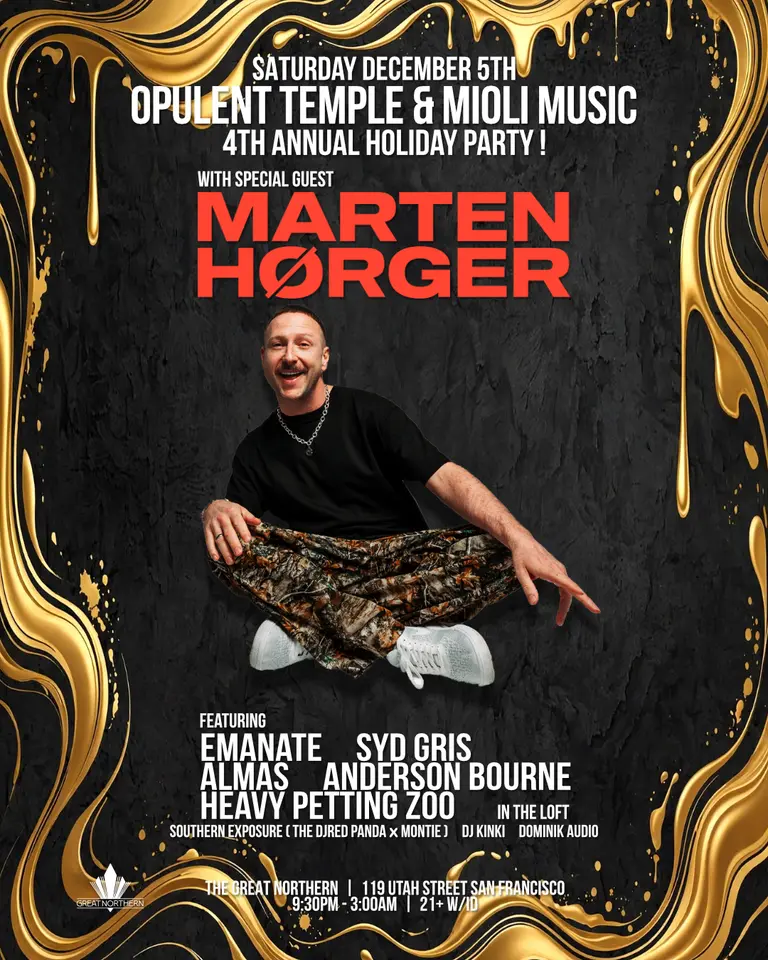 Artwork for Opulent Temple & Mioli's 4th Annual Holiday Party with Marten Hørger